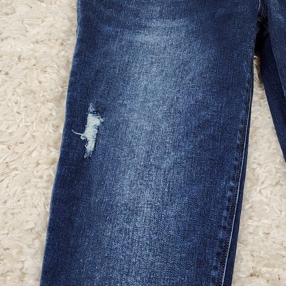 Spanx Distressed Jeans Womens Small Blue Ankle Skinny Medium Wash Stretch Pants - Picture 4 of 12